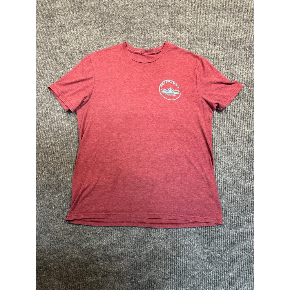 Joe's Crab Shack Galveston Island Texas Graphic Tee Shirt Men's‎ Large Red VTG